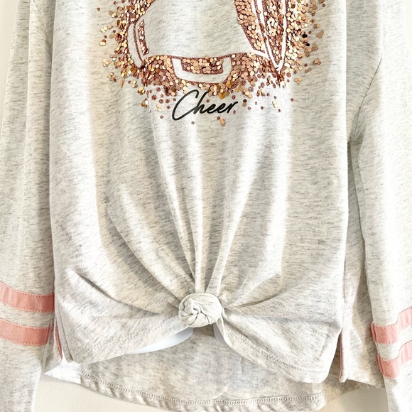 🆕Girls Justice Sequin CHEER Graphic Long Sleeve Tee - Picture 7 of 13
